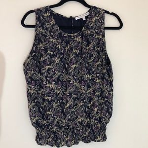 Collective Concepts Navy Floral Blouse